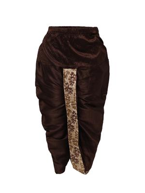 brown jute kurta and dhoti set - 16638541 - Standard Image - 3