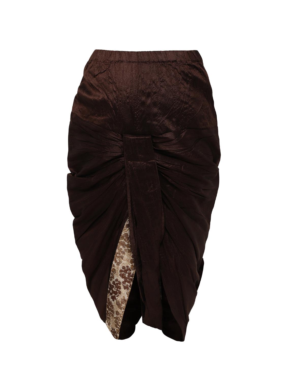 brown jute kurta and dhoti set - 16638541 - Zoom Image - 4