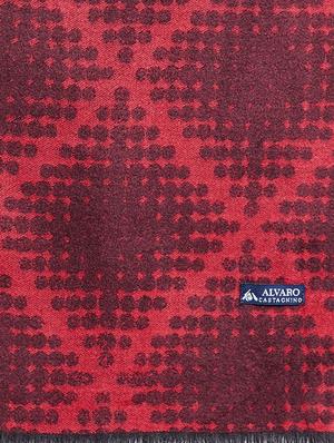 red geometric print viscose muffler - 16638563 - Standard Image - 3
