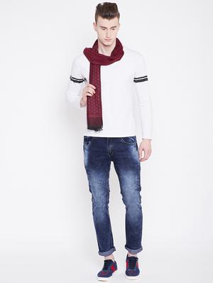 red printed viscose muffler - 16638595 - Standard Image - 2