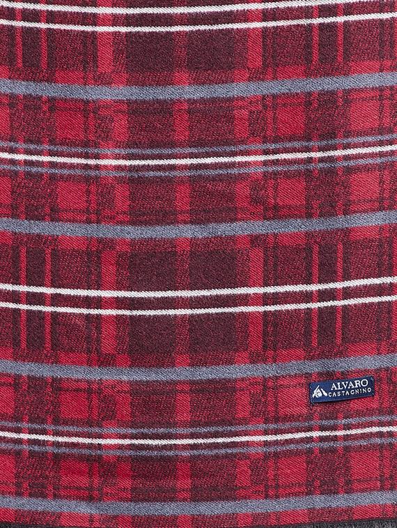 red checkered viscose muffler - 16638599 - Zoom Image - 3