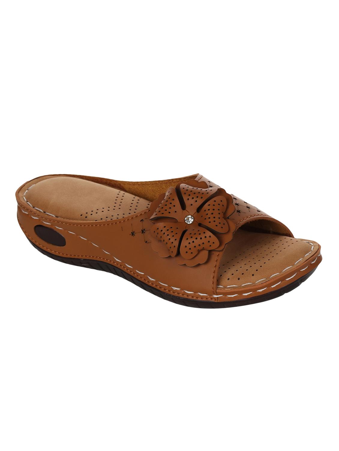 tan slippers flip flops - 16640361 - Zoom Image - 1