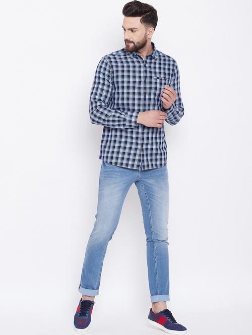 blue light washed jeans - 16640368 - Standard Image - 1
