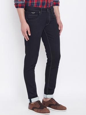 navy blue plain denim jeans - 16640379 - Standard Image - 3