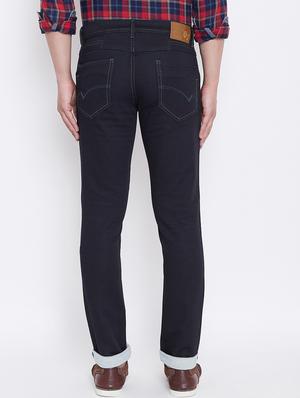 navy blue plain denim jeans - 16640379 - Standard Image - 4
