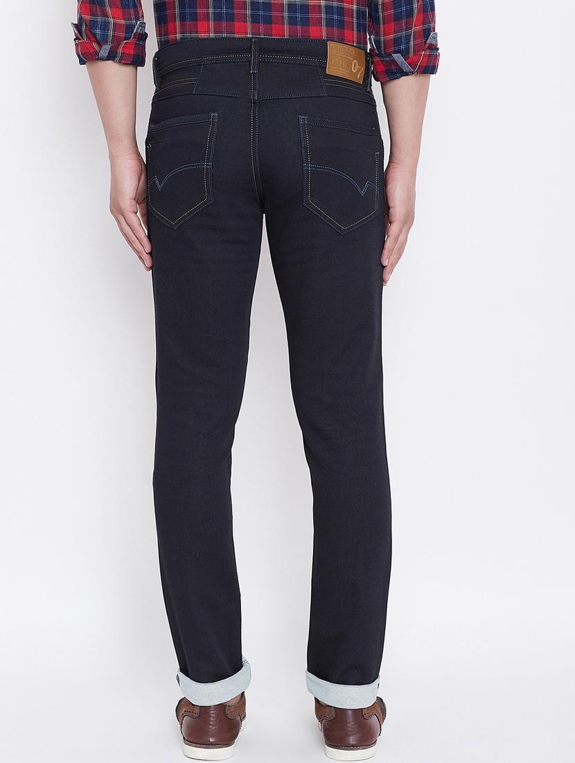 navy blue plain denim jeans - 16640379 - Zoom Image - 4