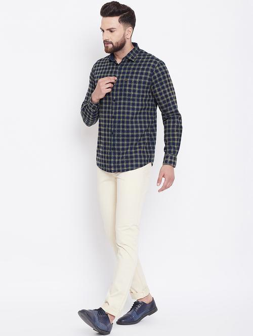 beige textured chinos - 16640387 - Standard Image - 1