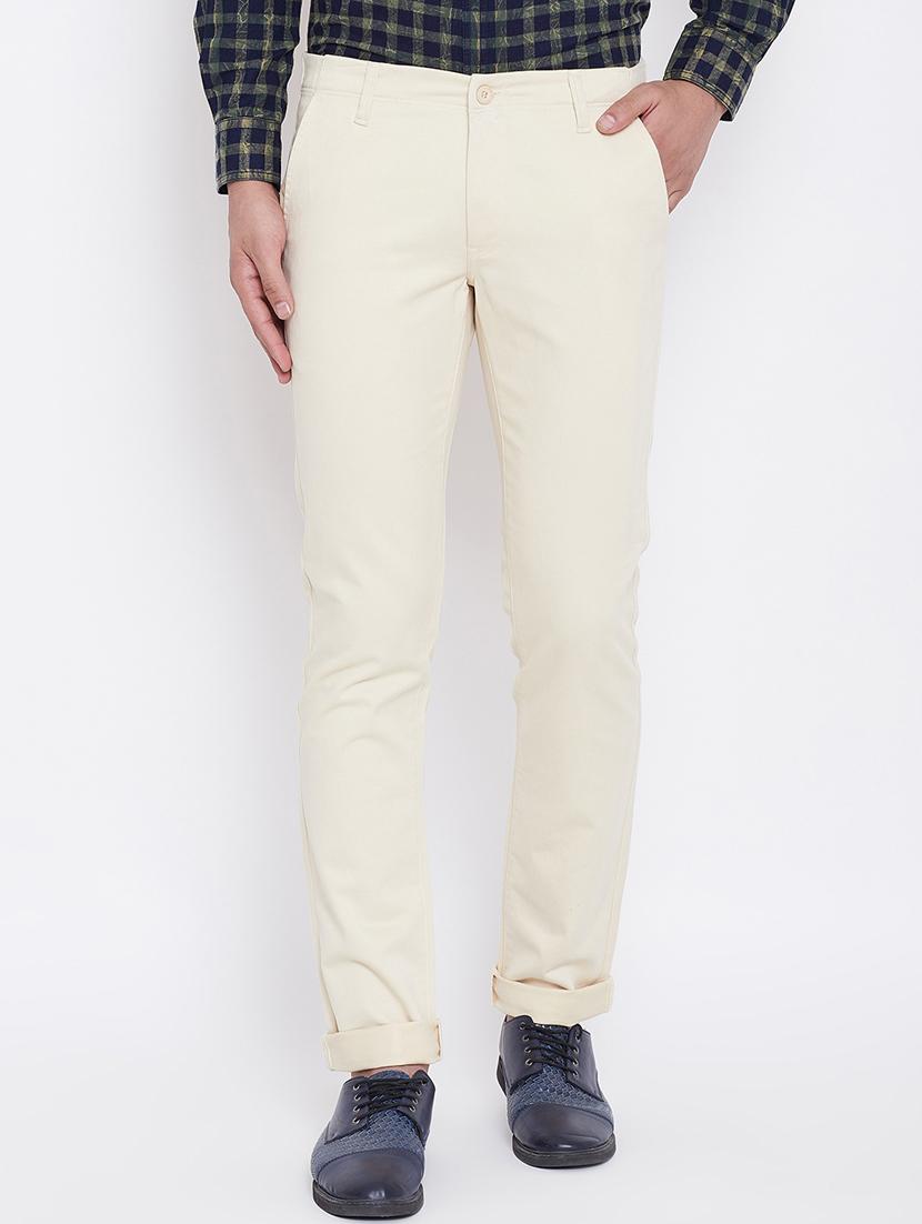beige textured chinos - 16640387 - Zoom Image - 2
