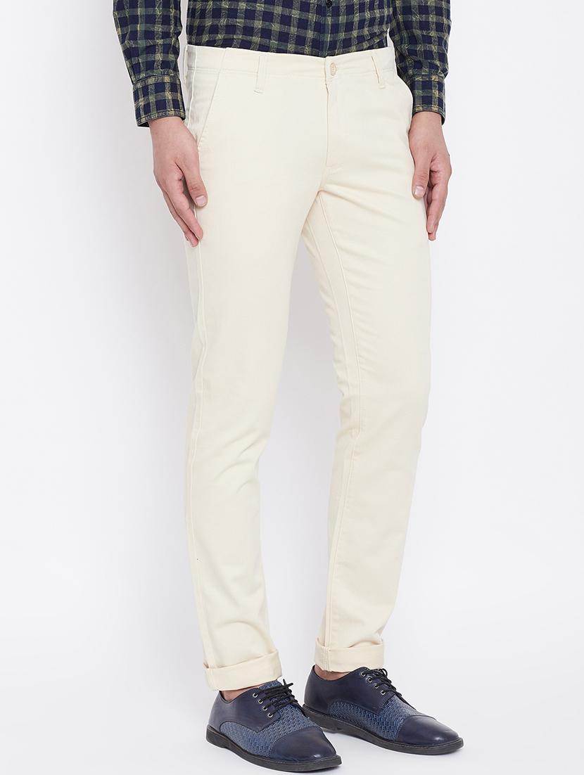 beige textured chinos - 16640387 - Zoom Image - 3
