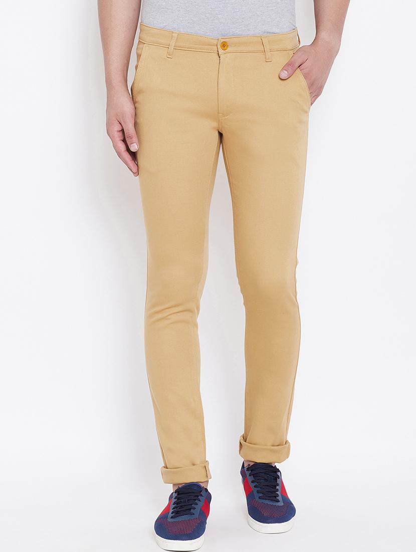 beige solid chinos - 16640392 - Zoom Image - 2