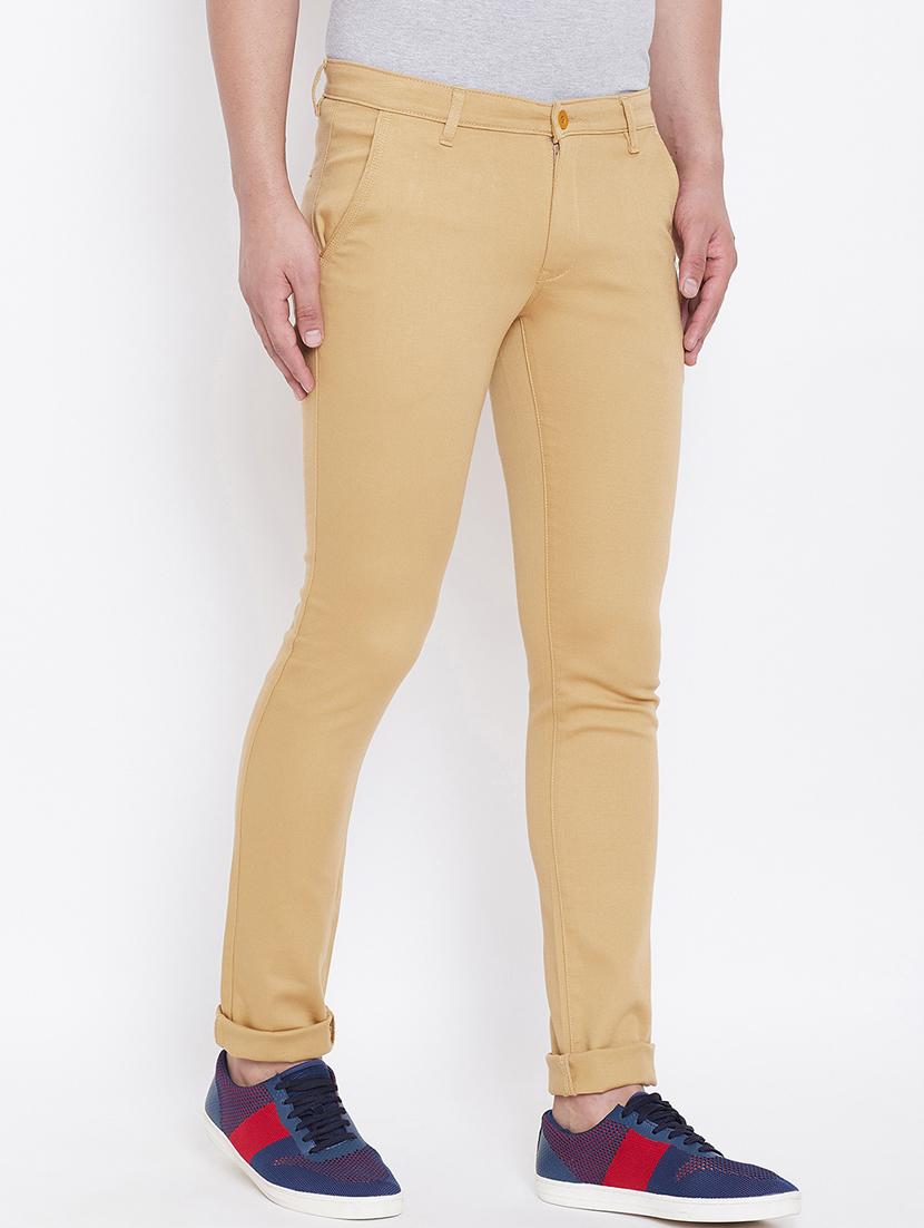 beige solid chinos - 16640392 - Zoom Image - 3