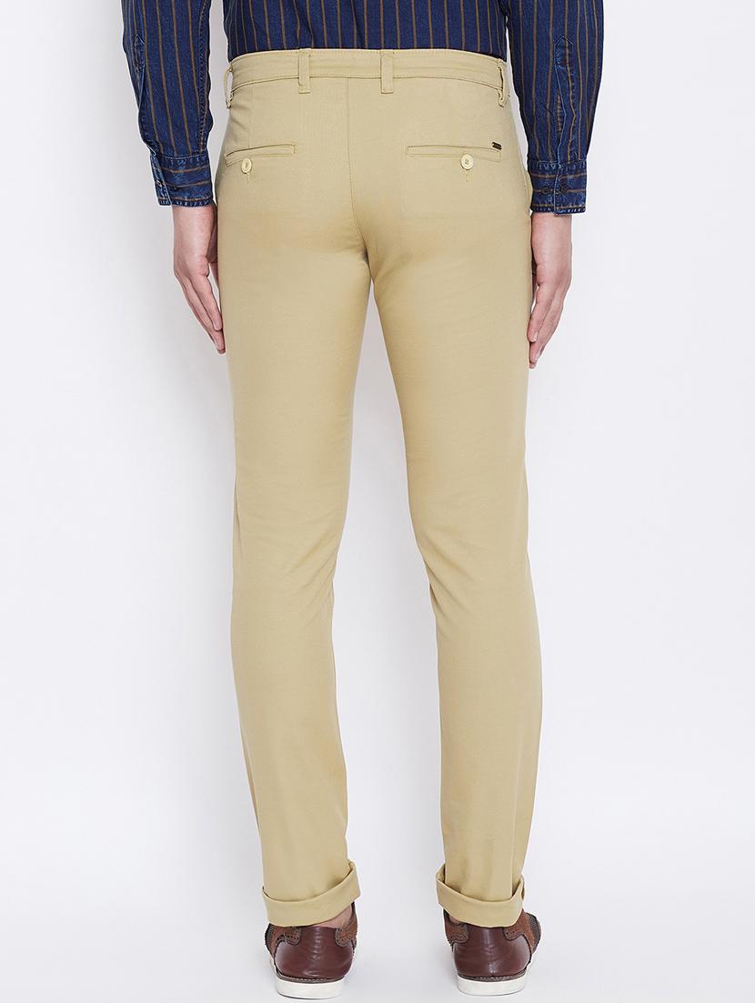 beige solid chinos - 16640395 - Zoom Image - 4