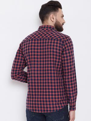 blue checkered casual shirt - 16640423 - Standard Image - 4