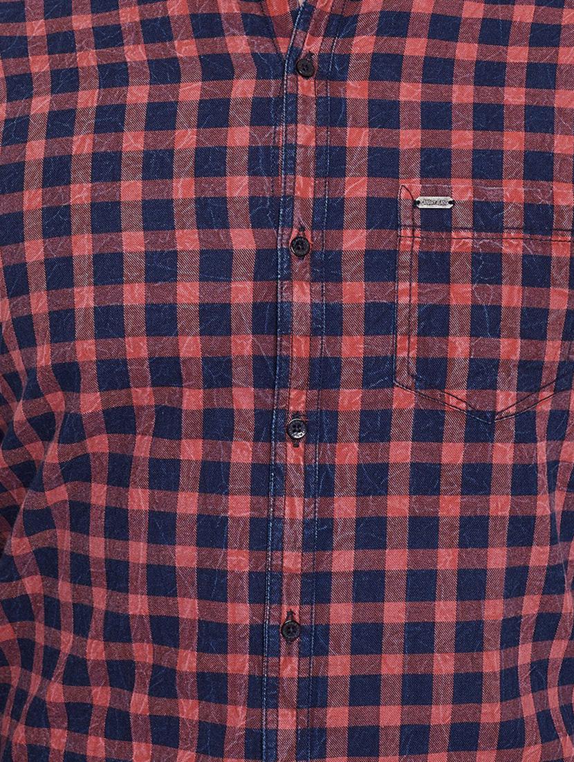 blue checkered casual shirt - 16640423 - Zoom Image - 5