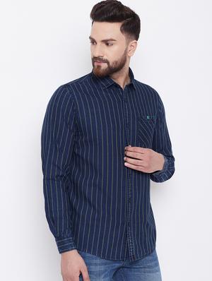 blue striped casual shirt - 16640424 - Standard Image - 3