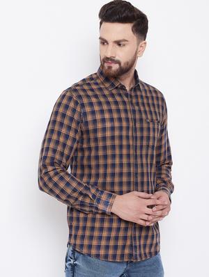 yellow checkered casual shirt - 16640433 - Standard Image - 3