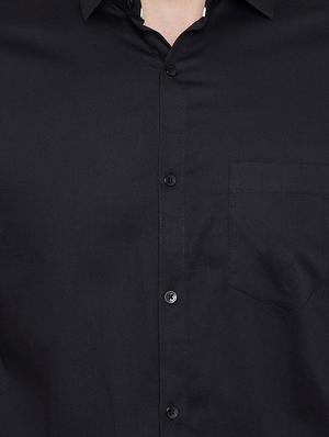 black solid formal shirt - 16640437 - Standard Image - 5