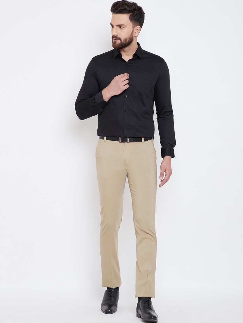 black solid formal shirt - 16640437 - Zoom Image - 1