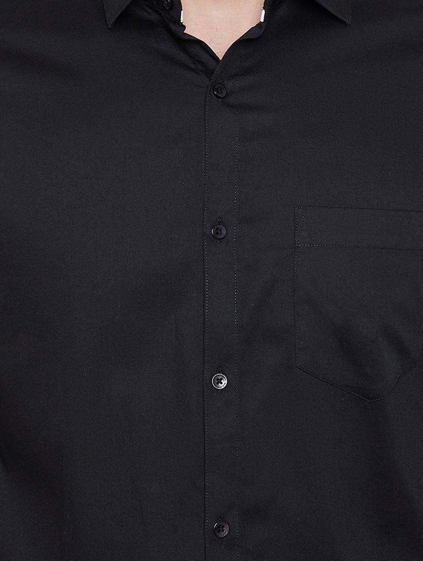 black solid formal shirt - 16640437 - Zoom Image - 5