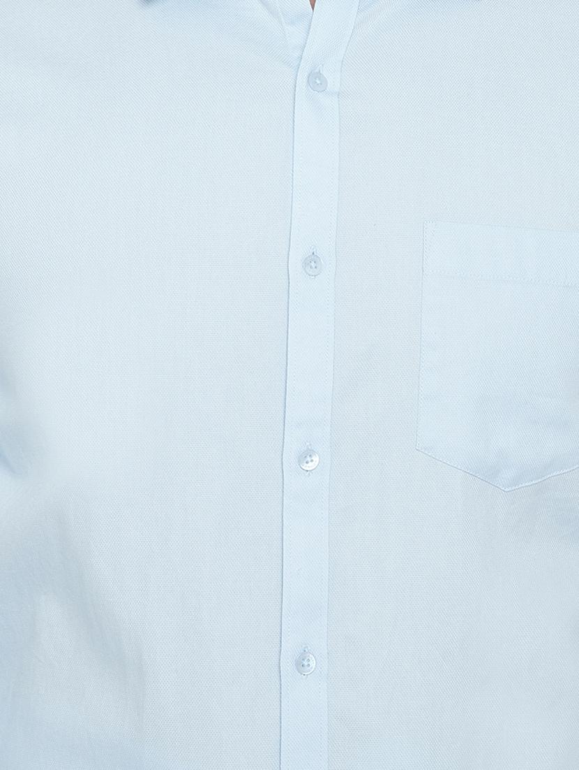 light blue solid formal shirt - 16640442 - Zoom Image - 5
