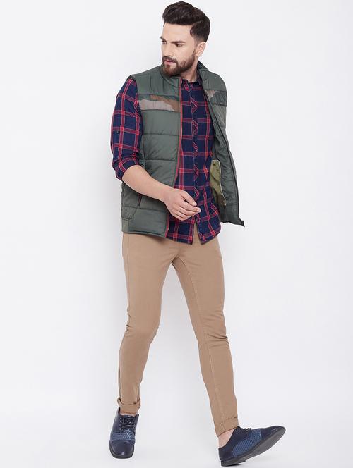green camouflage print quilted jacket - 16640456 - Standard Image - 1
