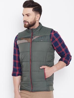 green camouflage print quilted jacket - 16640456 - Standard Image - 3