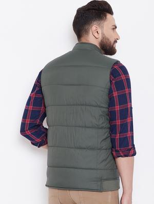 green camouflage print quilted jacket - 16640456 - Standard Image - 4