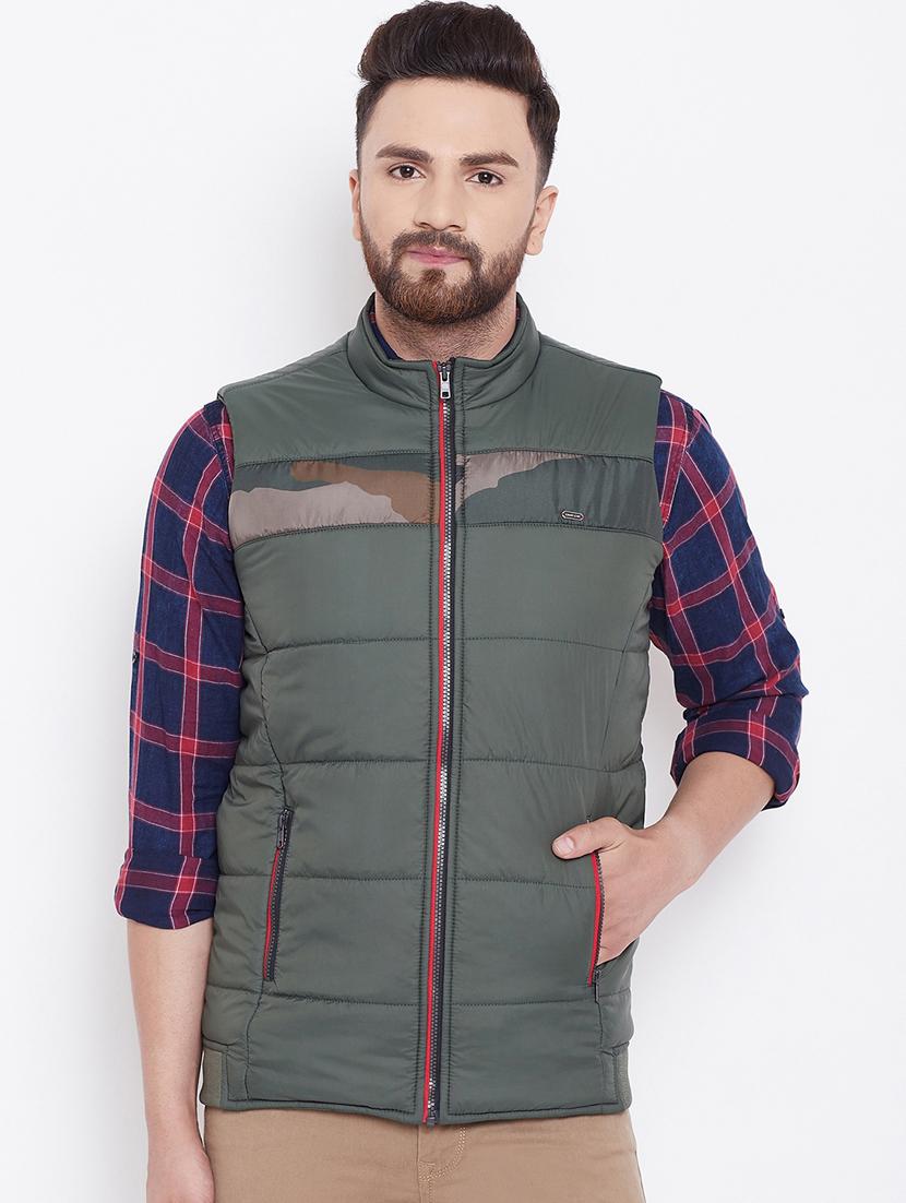 green camouflage print quilted jacket - 16640456 - Zoom Image - 2