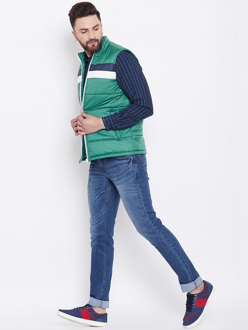 green striped quilted jacket - 16640463 - Standard Image - 1