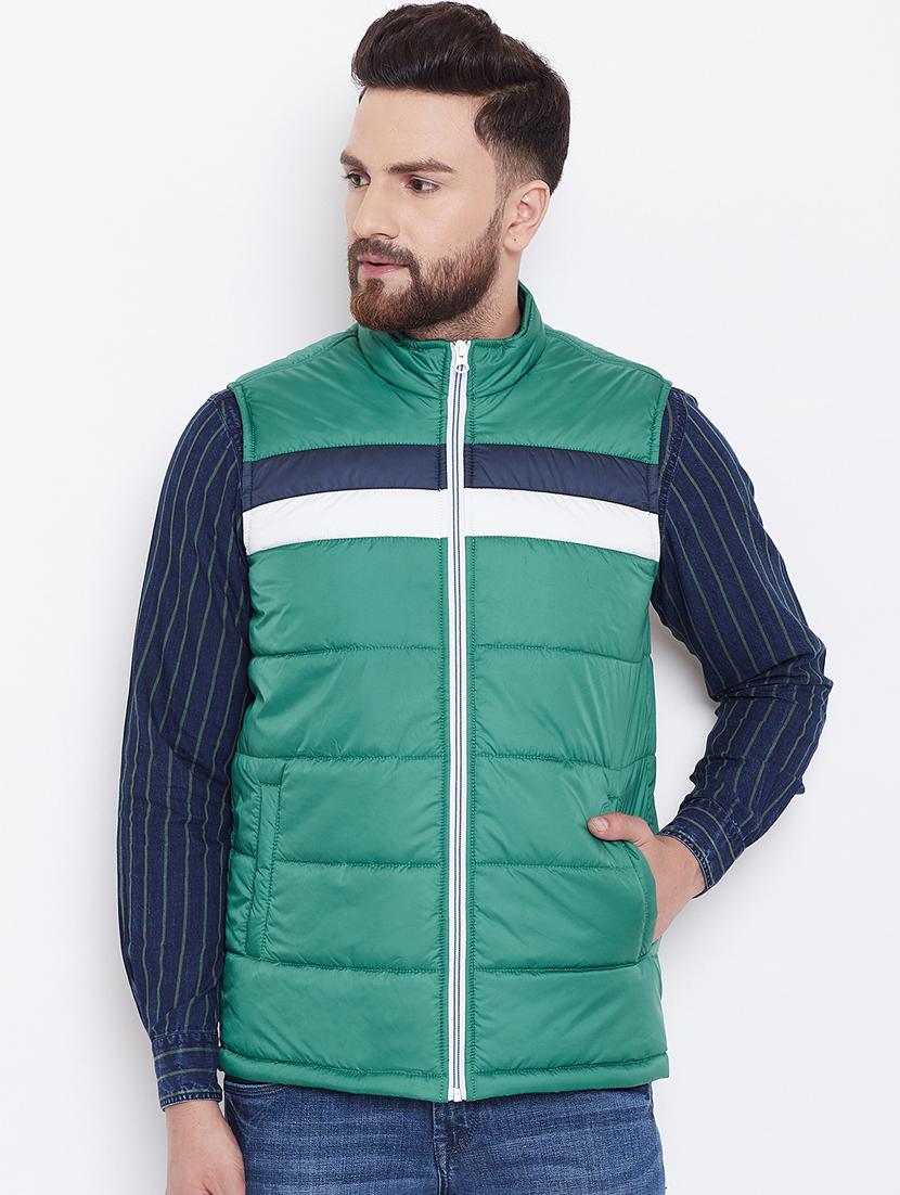 green striped quilted jacket - 16640463 - Zoom Image - 2