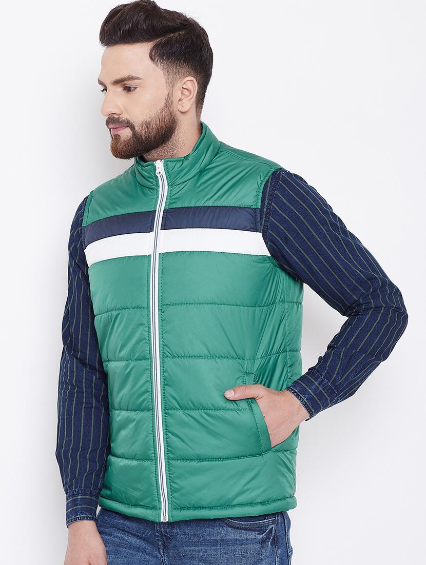 green striped quilted jacket - 16640463 - Zoom Image - 3