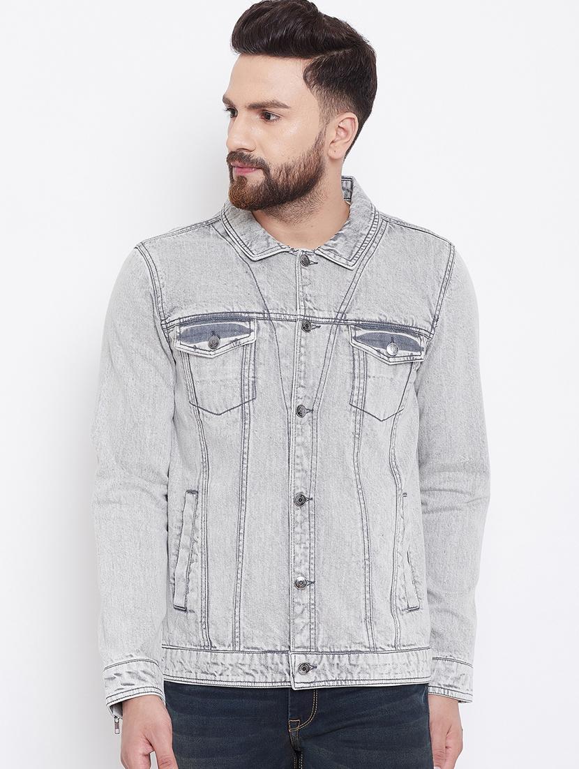 grey washed denim jacket - 16640465 - Zoom Image - 2