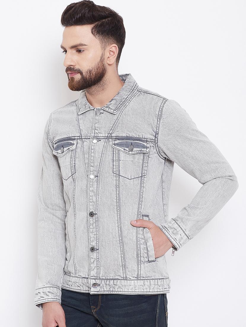 grey washed denim jacket - 16640465 - Zoom Image - 3