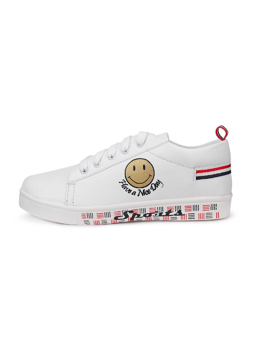 white lace-up sneakers - 16640521 - Zoom Image - 2