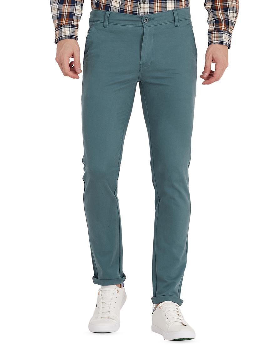 green solid chinos - 16640546 - Zoom Image - 1