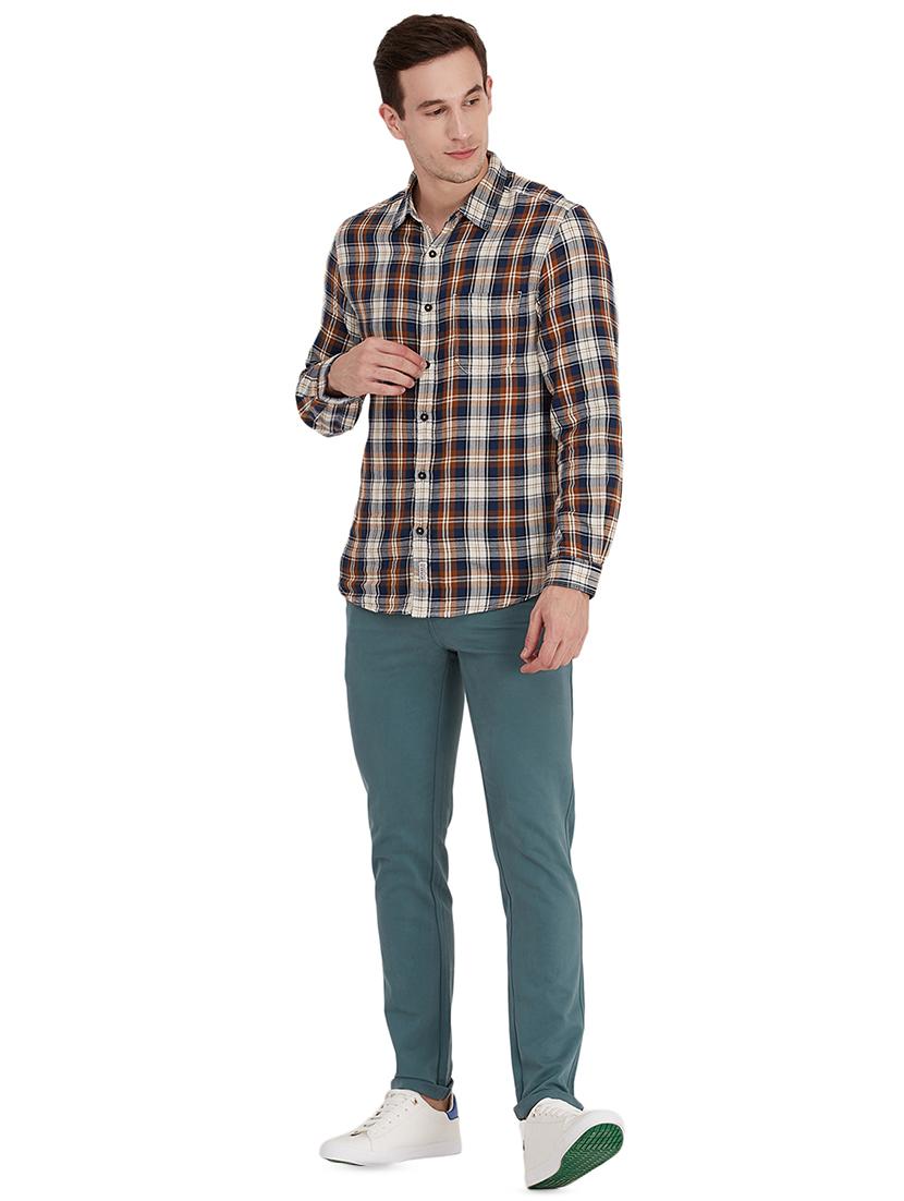 green solid chinos - 16640546 - Zoom Image - 4