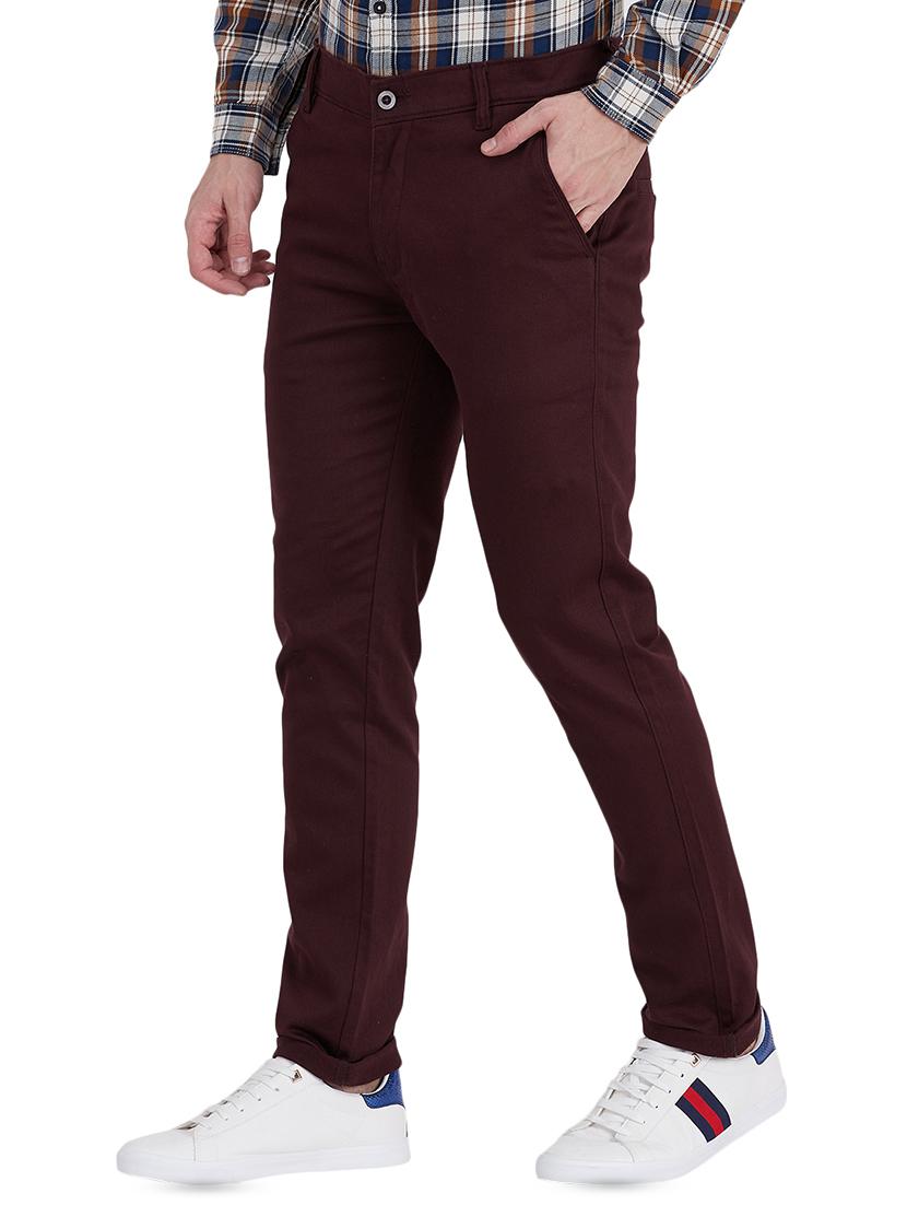 red solid chinos - 16640547 - Zoom Image - 2
