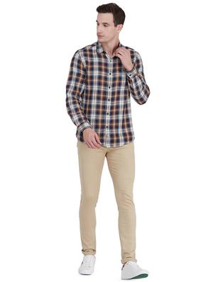 beige solid chinos - 16640550 - Standard Image - 4