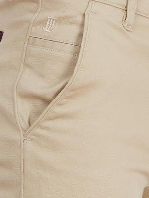 beige solid chinos - 16640550 - Standard Image - 5