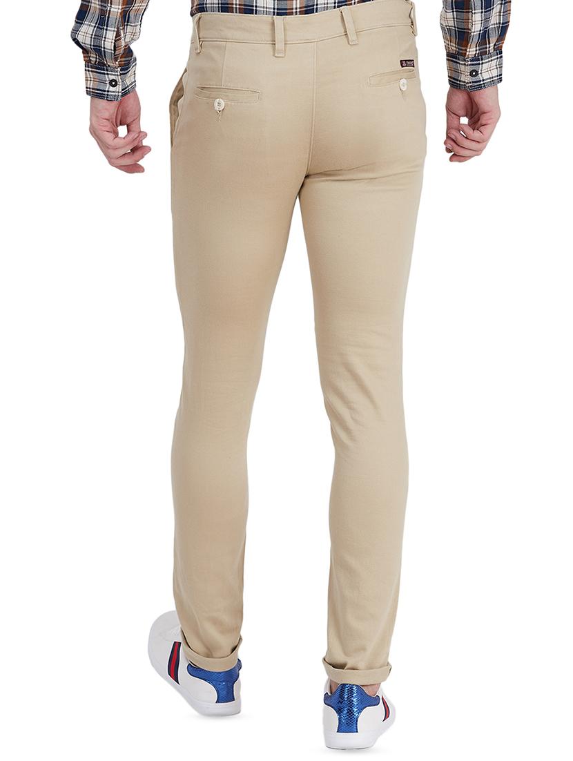 beige solid chinos - 16640550 - Zoom Image - 3