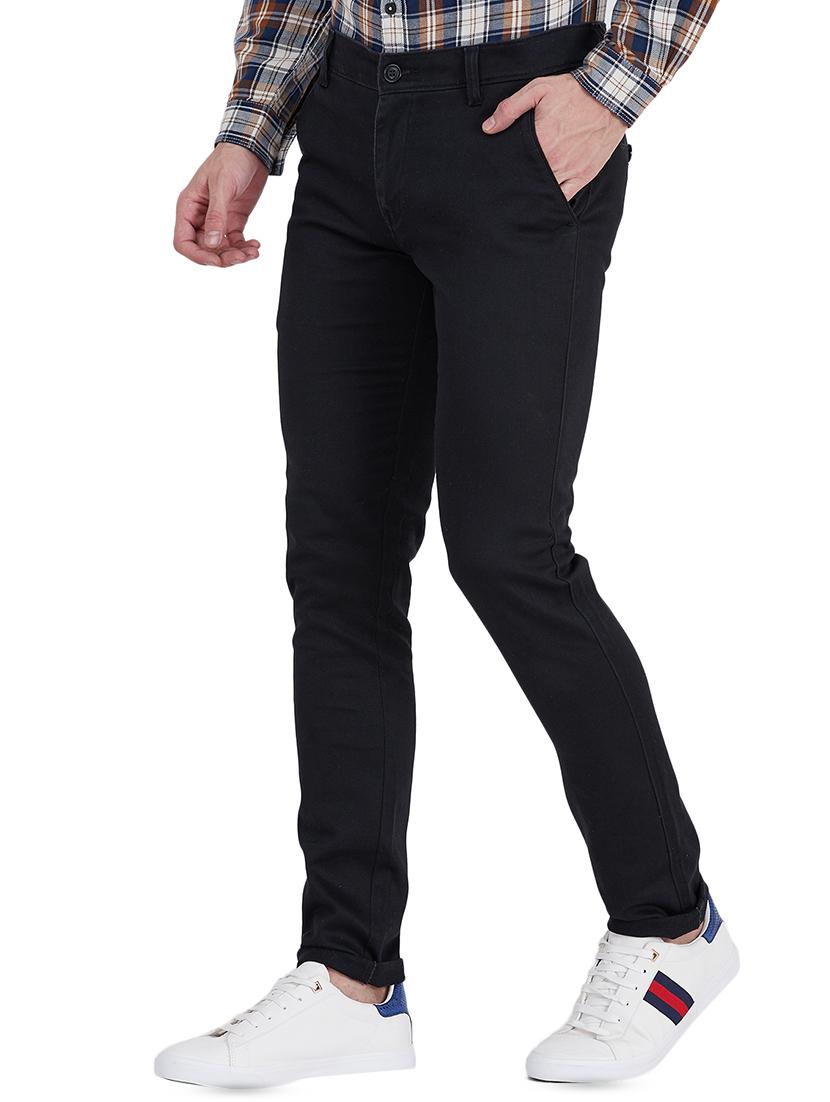 black solid chinos - 16640551 - Zoom Image - 2