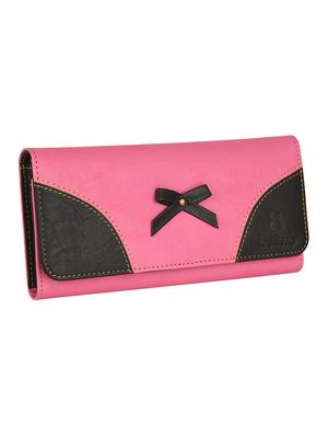 pink leatherette (pu) regular clutch - 16640919 - Standard Image - 5