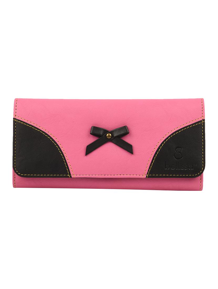 pink leatherette (pu) regular clutch - 16640919 - Zoom Image - 1