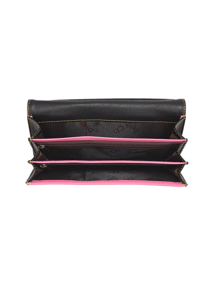 pink leatherette (pu) regular clutch - 16640919 - Zoom Image - 4