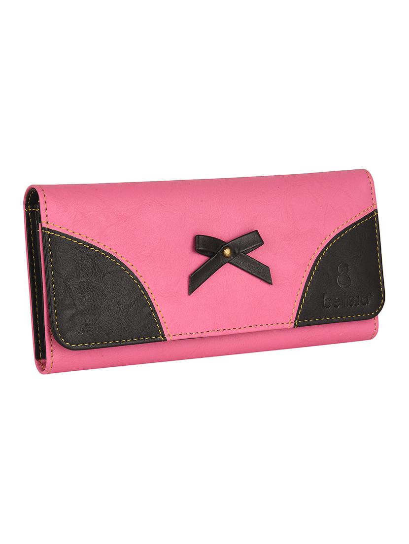 pink leatherette (pu) regular clutch - 16640919 - Zoom Image - 5