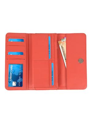 red leatherette (pu) regular clutch - 16640921 - Standard Image - 3