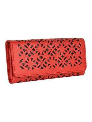 red leatherette (pu) regular clutch - 16640921 - Standard Image - 4