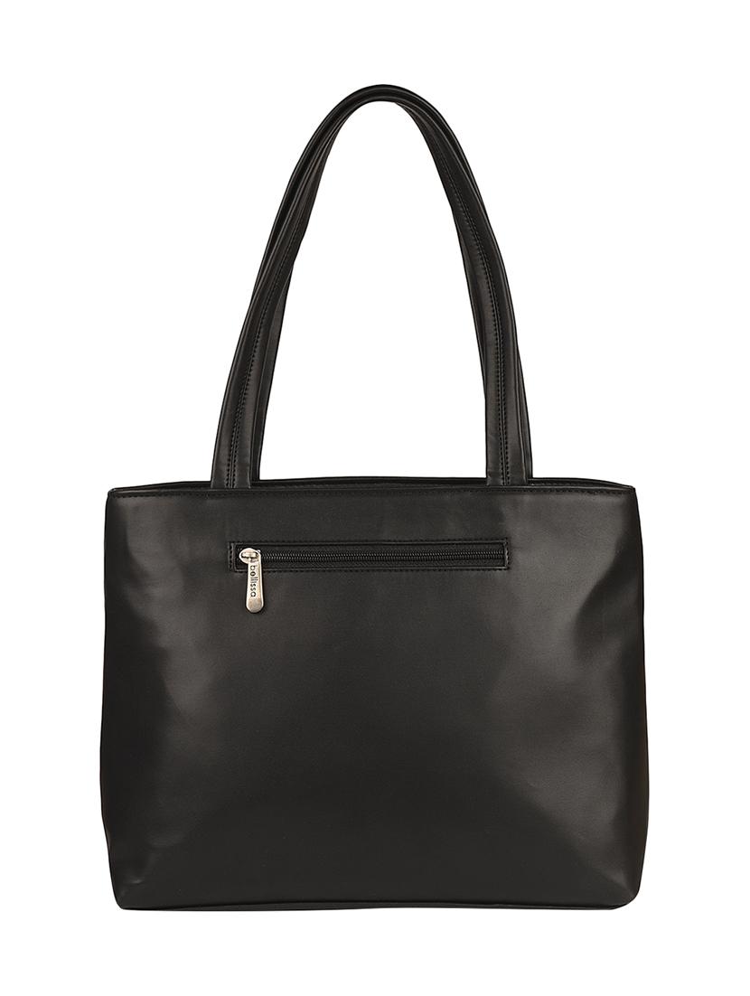 black leatherette (pu) regular handbag - 16640938 - Zoom Image - 2
