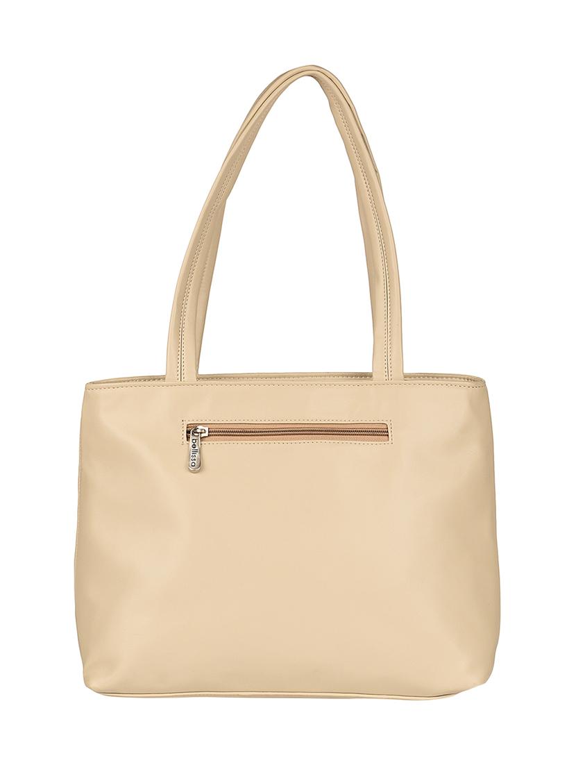 beige leatherette (pu) regular handbag - 16640939 - Zoom Image - 2