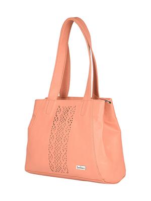 pink leatherette (pu) regular handbag - 16640940 - Standard Image - 4